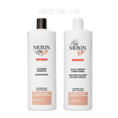Dau goi xa Nioxin chong rung toc so 3 Dầu gội xả Nioxin chống rụng tóc số 3